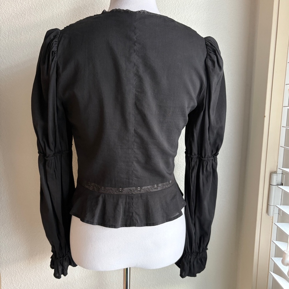 NWT Reformation Meadowlark Top in Black 4 - Picture 5 of 8
